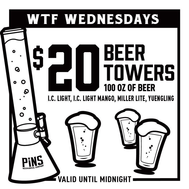 Pins Pittsburgh Wednesday drink special